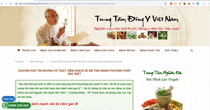 “Lương y” Nguyễn Thị Dung: Tự tin chữa khỏi Viêm gan B mạn tính?